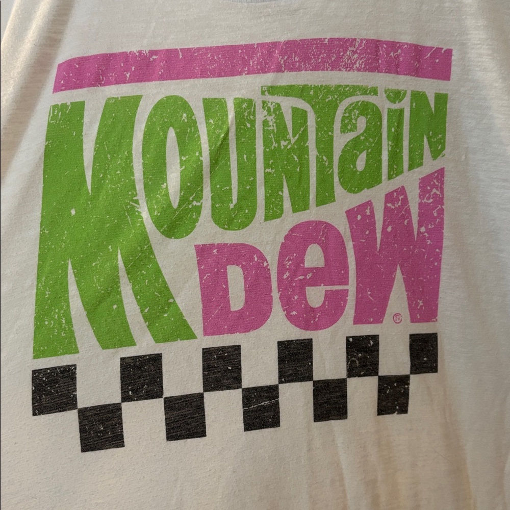 Mountain Dew Graphic White T-Shirt - Picture 2 of 4